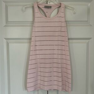 Athleta Pink Sheer Panel Racer Back Tank Top Size Medium